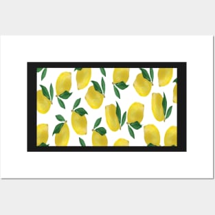 Lemon Pattern- Mug and Stationery Posters and Art